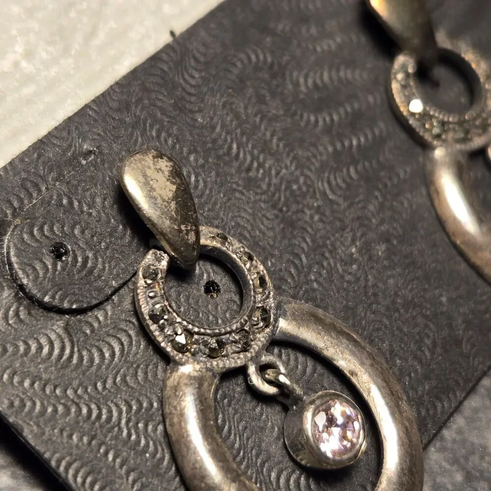 Vintage Dangly Sterling Silver Earrings